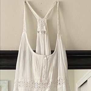 White cotton midi dress